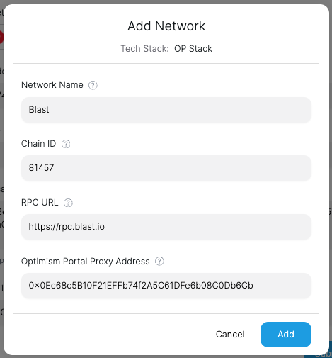 Custom Network - Add Network Example